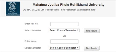 mjpru result 2018-19 by name|MJPRU Result 2019 declared, Check at mjpru.ac.in, Get Direct .